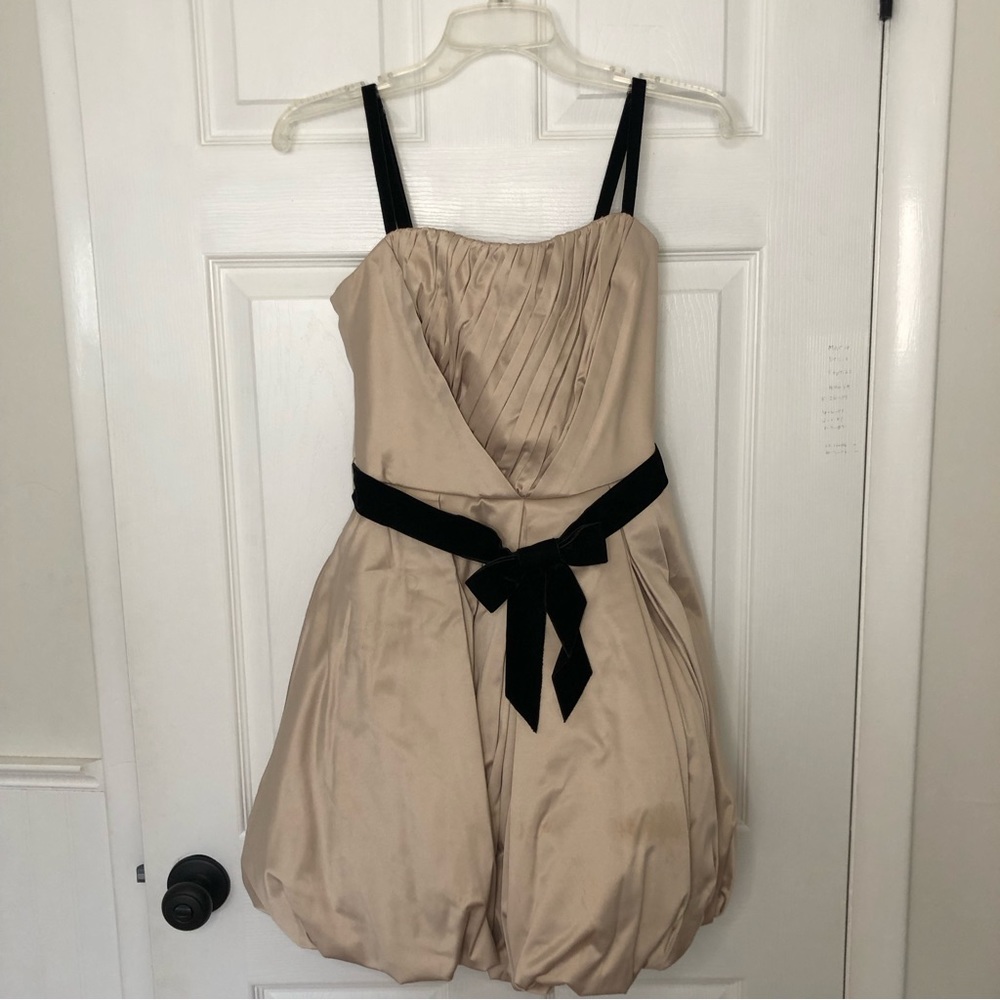 Betsey Johnson Collection Bubble Hem Velvet Bow Dress